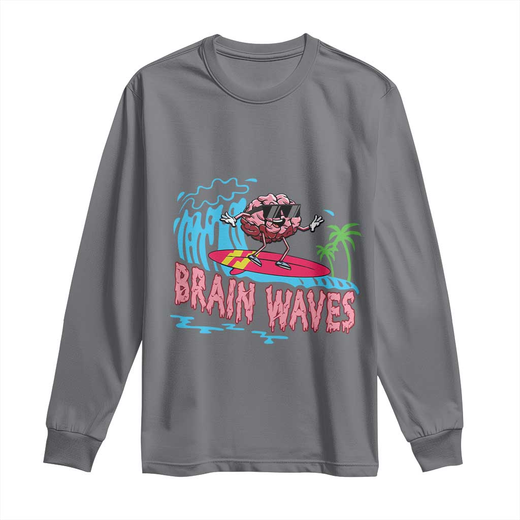 Funny Brain Waves Neuroscience Long Sleeve Shirt