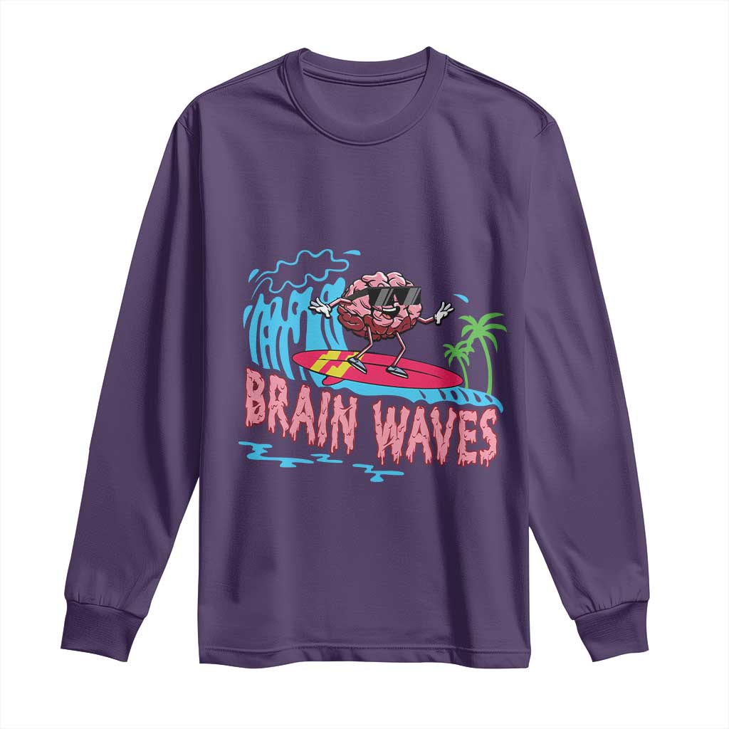 Funny Brain Waves Neuroscience Long Sleeve Shirt
