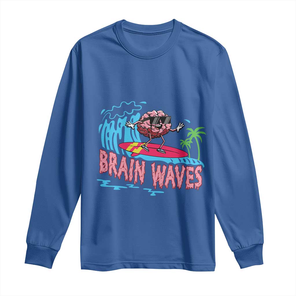 Funny Brain Waves Neuroscience Long Sleeve Shirt