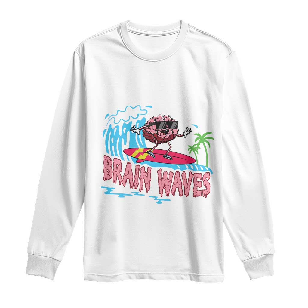 Funny Brain Waves Neuroscience Long Sleeve Shirt