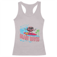 Funny Brain Waves Neuroscience Racerback Tank Top