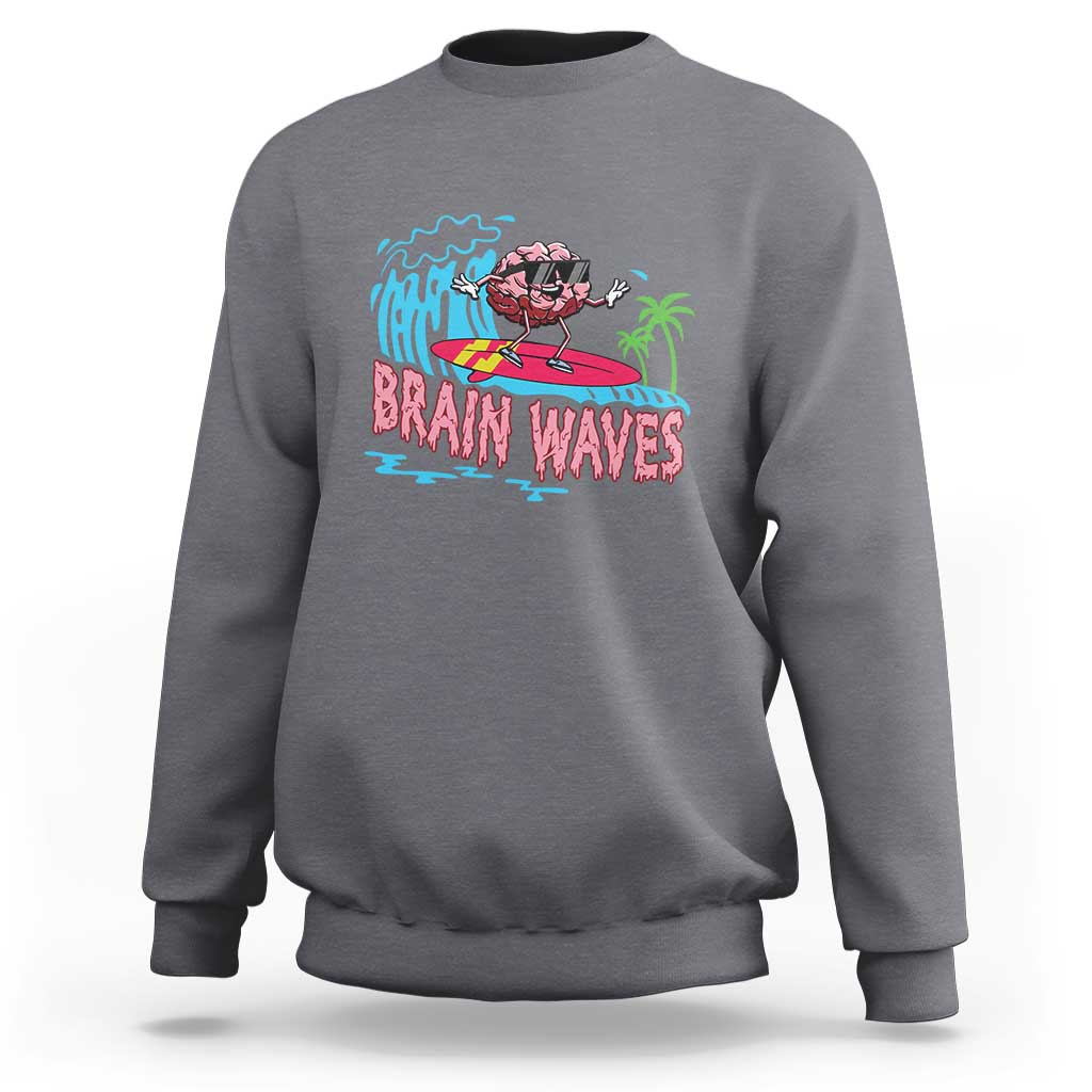 Funny Brain Waves Neuroscience Sweatshirt