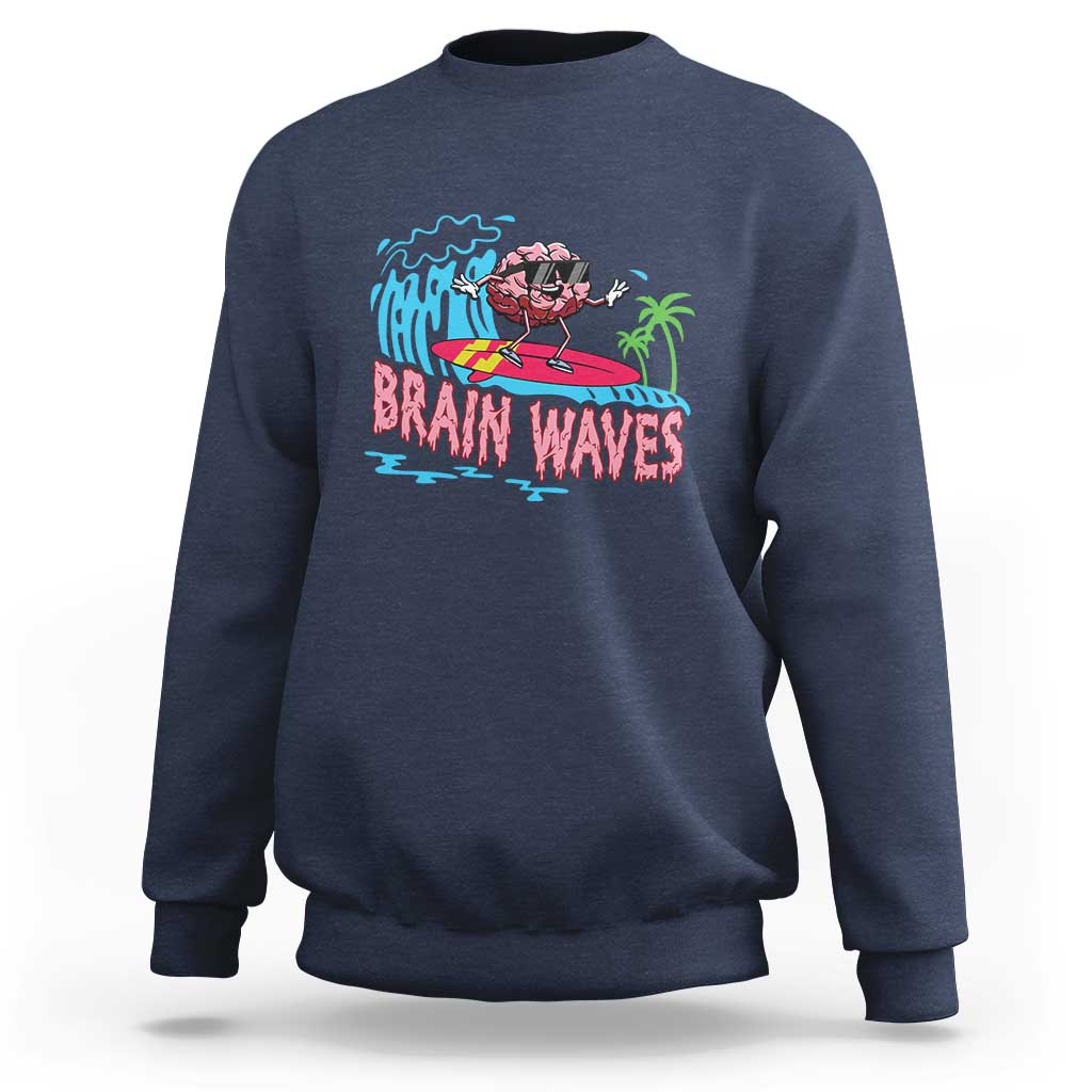 Funny Brain Waves Neuroscience Sweatshirt