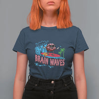 Funny Brain Waves Neuroscience T Shirt For Women