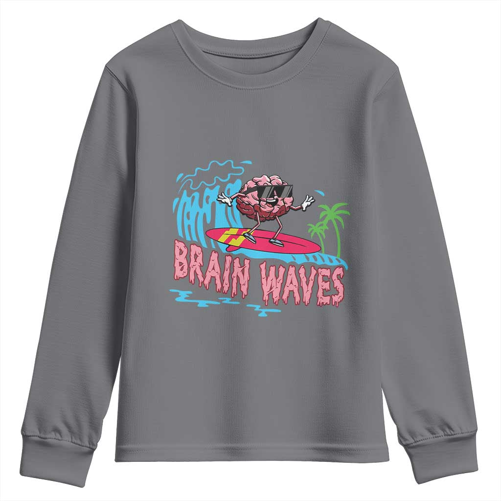 Funny Brain Waves Neuroscience Youth Sweatshirt