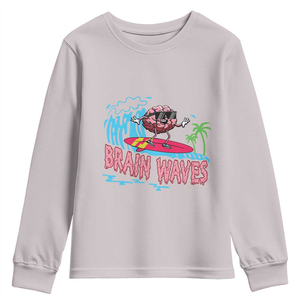 Funny Brain Waves Neuroscience Youth Sweatshirt