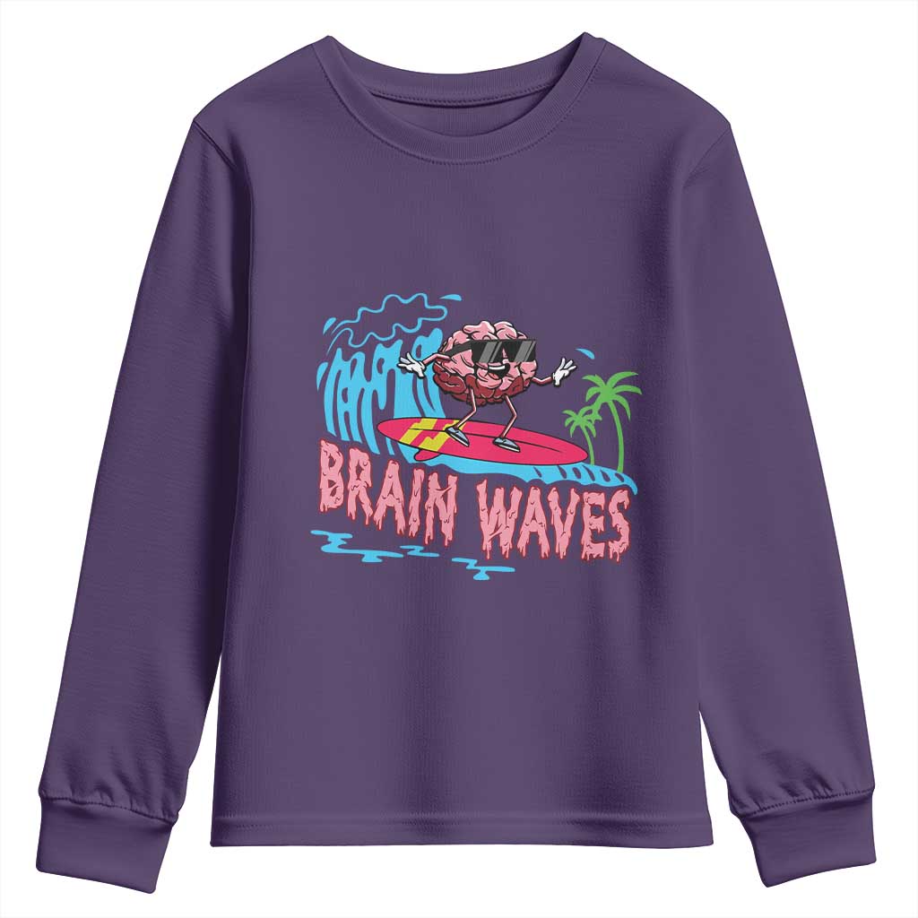 Funny Brain Waves Neuroscience Youth Sweatshirt