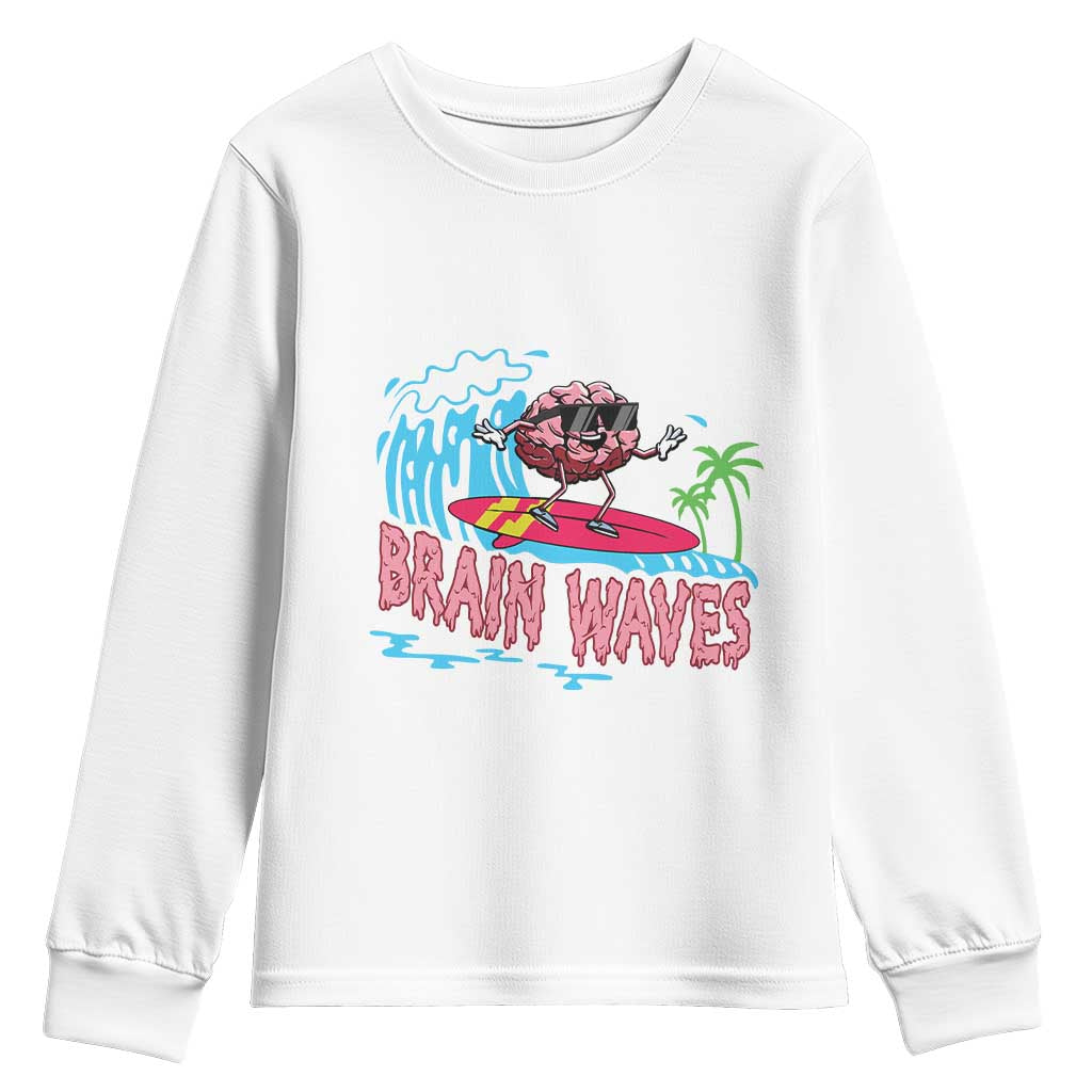 Funny Brain Waves Neuroscience Youth Sweatshirt