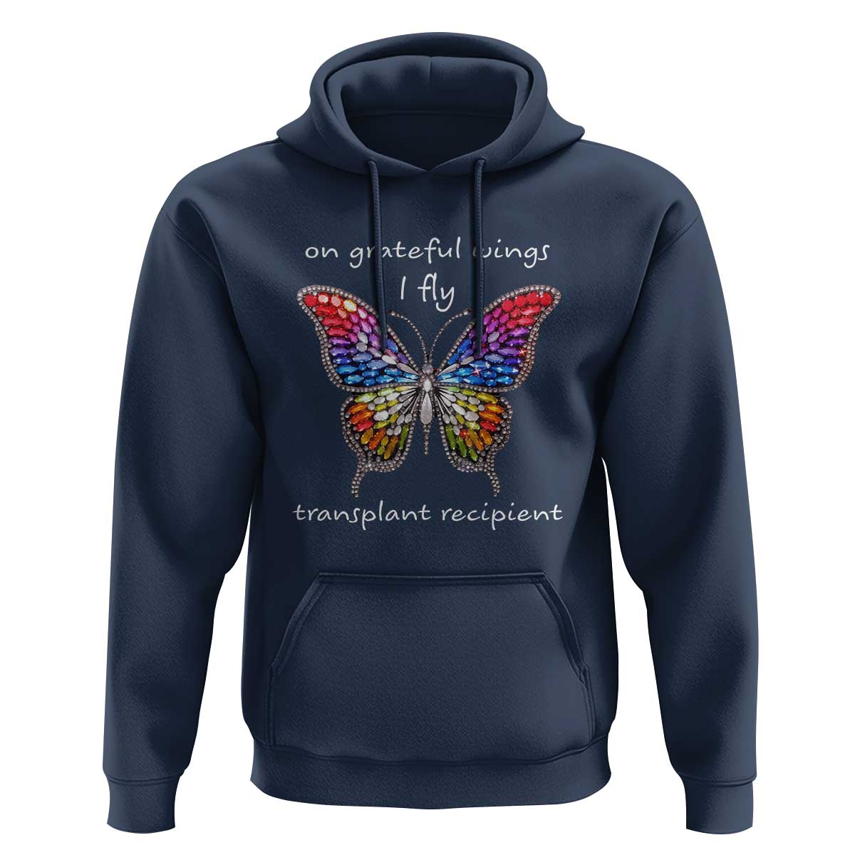 Transplant Recipient Hoodie On Grateful Wings I Fly
