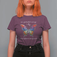 Transplant Recipient T Shirt For Women On Grateful Wings I Fly