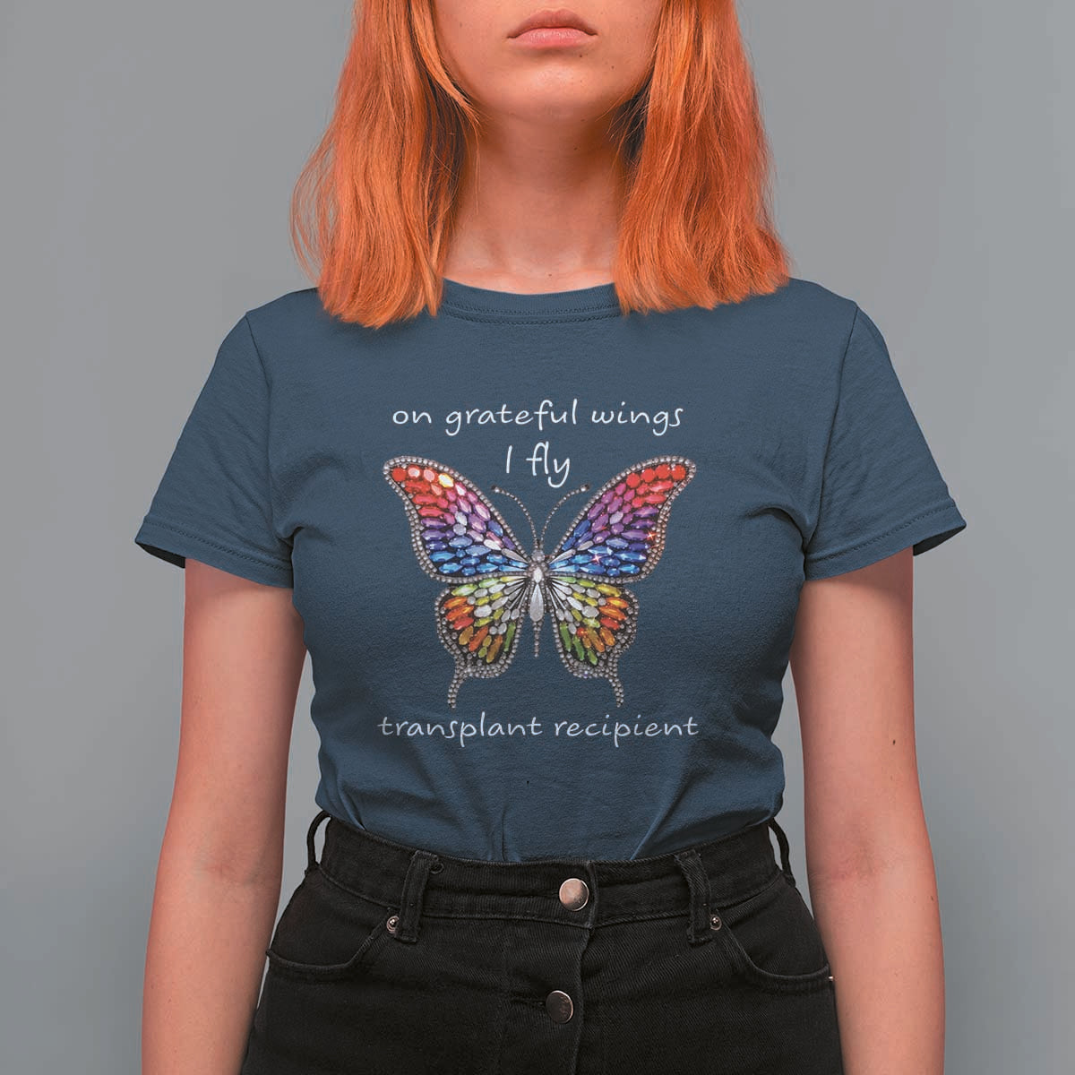 Transplant Recipient T Shirt For Women On Grateful Wings I Fly