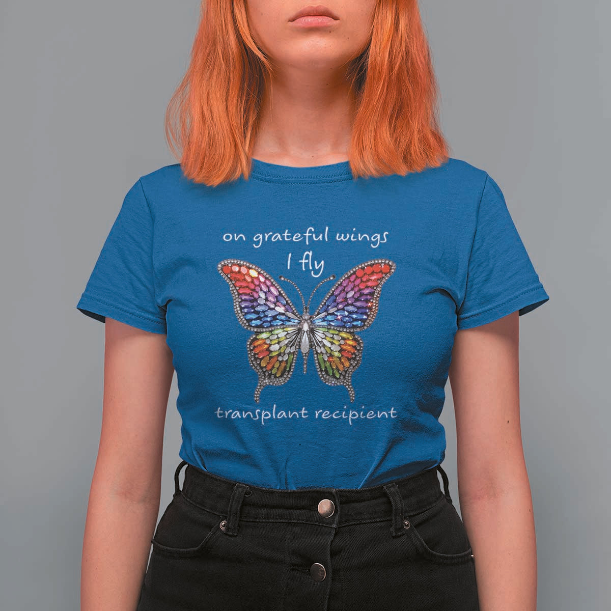 Transplant Recipient T Shirt For Women On Grateful Wings I Fly