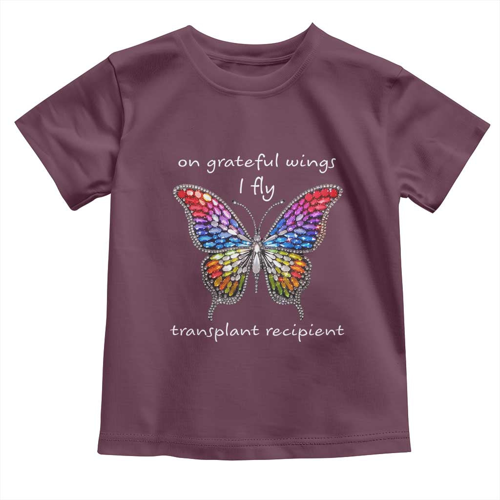 Transplant Recipient Toddler T Shirt On Grateful Wings I Fly