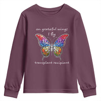 Transplant Recipient Youth Sweatshirt On Grateful Wings I Fly