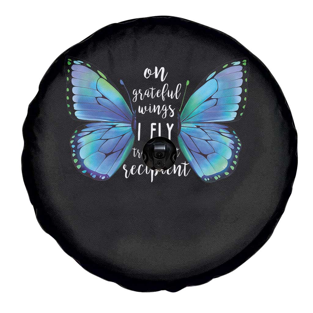 Transplant Recipient On Grateful Wings I Fly Spare Tire Cover