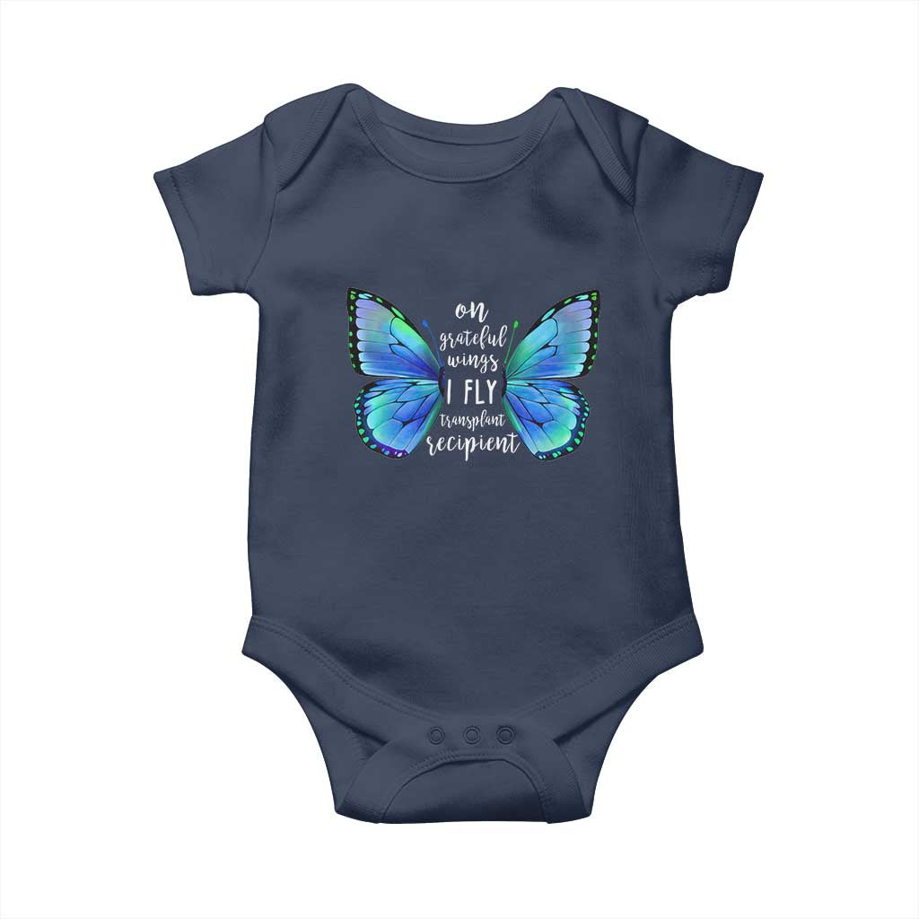 Transplant Recipient On Grateful Wings I Fly Baby Onesie