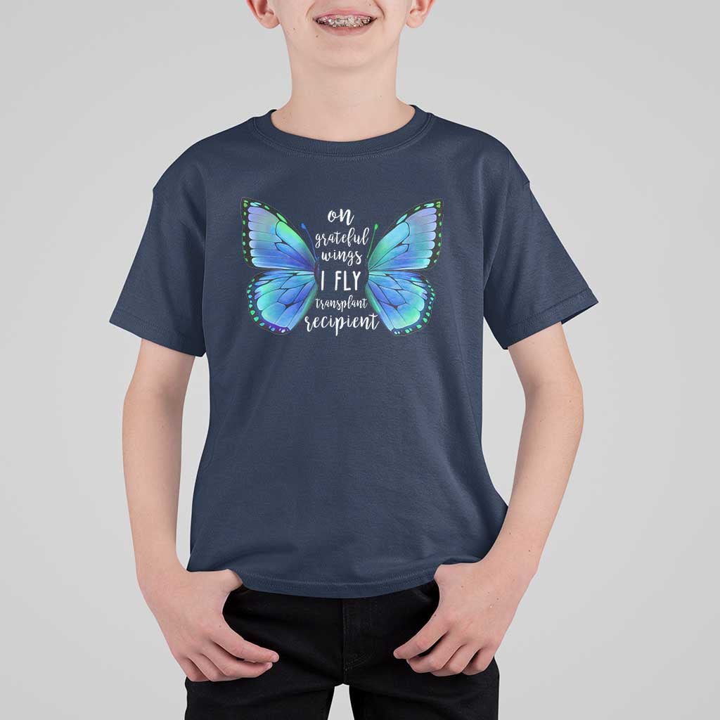 Transplant Recipient On Grateful Wings I Fly T Shirt For Kid