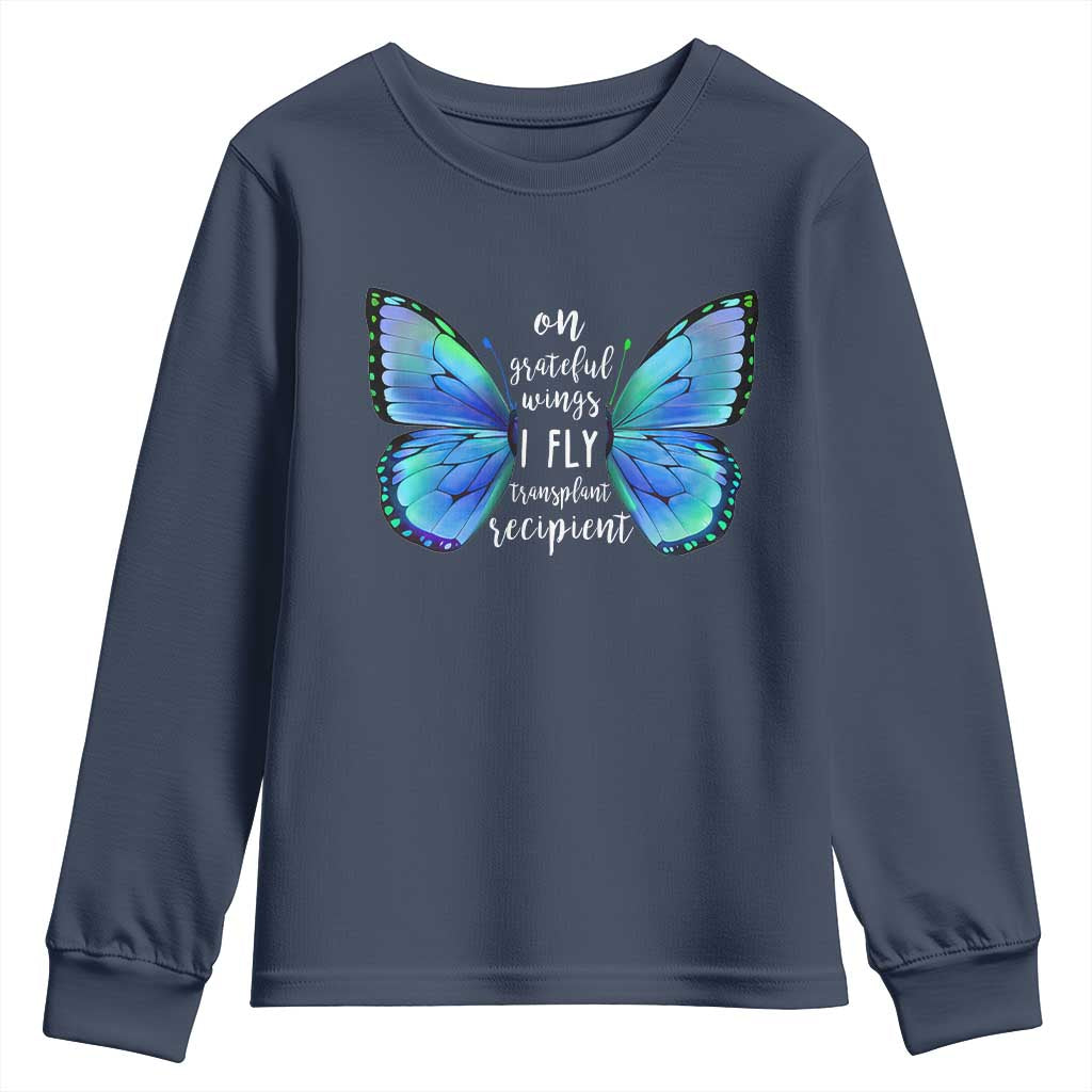 Transplant Recipient On Grateful Wings I Fly Youth Sweatshirt