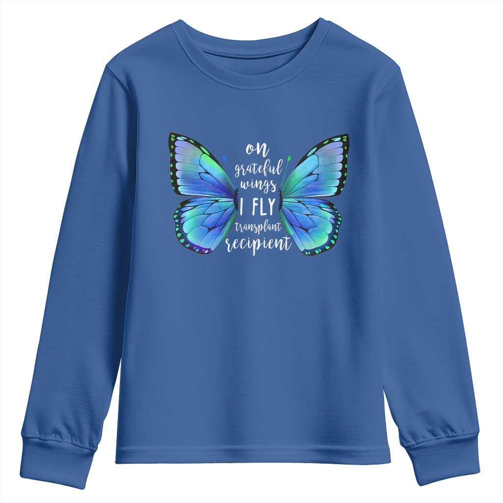 Transplant Recipient On Grateful Wings I Fly Youth Sweatshirt