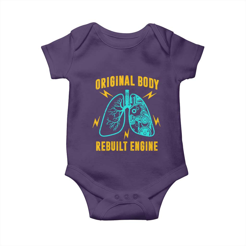 Lung Transplant Surgery Baby Onesie Original Body Rebuilt Engine