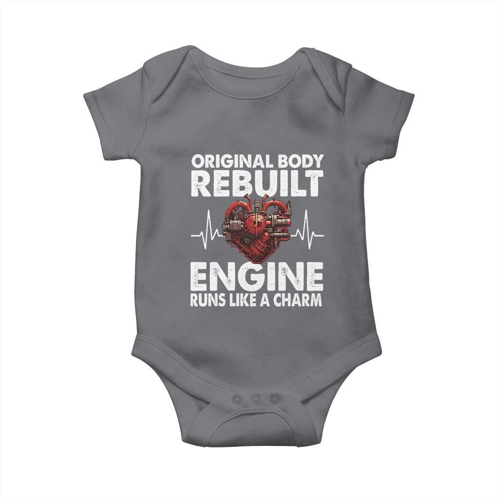 Open Heart Surgery Baby Onesie Original Body Rebuilt Engine Runs Like A Charm
