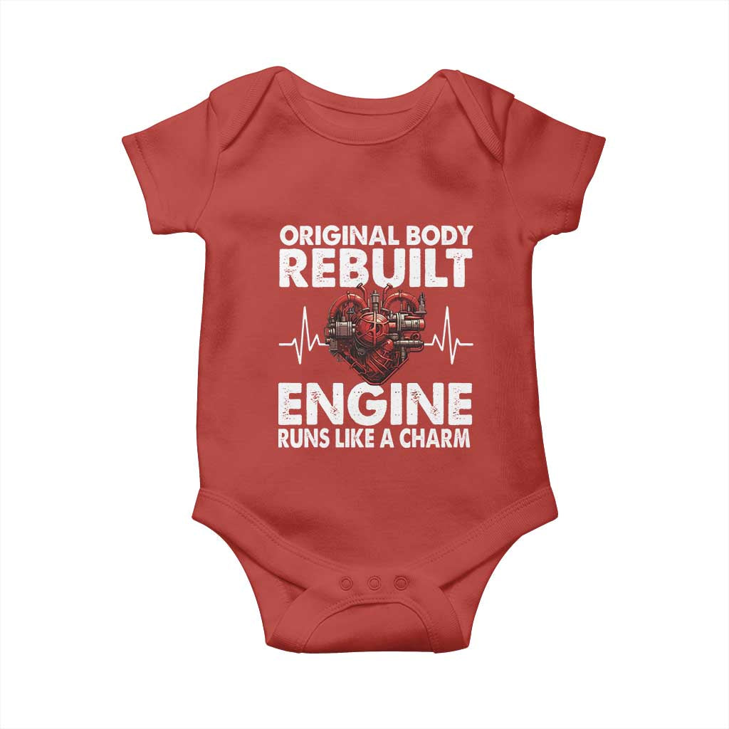 Open Heart Surgery Baby Onesie Original Body Rebuilt Engine Runs Like A Charm