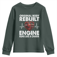 Open Heart Surgery Youth Sweatshirt Original Body Rebuilt Engine Runs Like A Charm