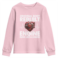 Open Heart Surgery Youth Sweatshirt Original Body Rebuilt Engine Runs Like A Charm
