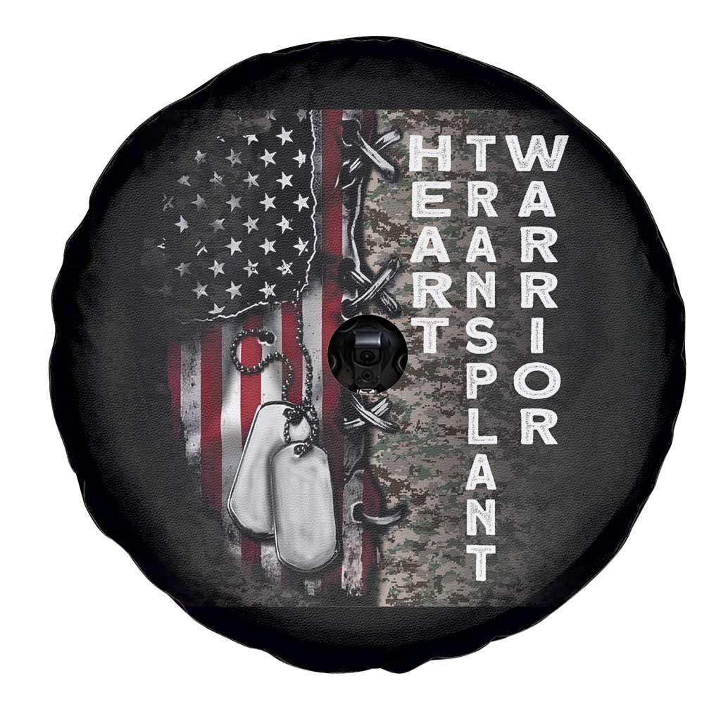 Heart Transplant Warrior Spare Tire Cover Surgery Survivor American Flag