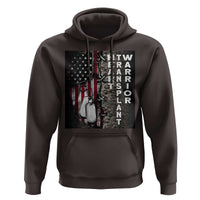 Heart Transplant Warrior Hoodie Surgery Survivor American Flag