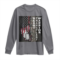 Heart Transplant Warrior Long Sleeve Shirt Surgery Survivor American Flag