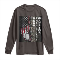 Heart Transplant Warrior Long Sleeve Shirt Surgery Survivor American Flag