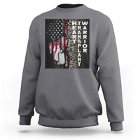 Heart Transplant Warrior Sweatshirt Surgery Survivor American Flag