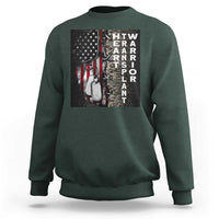 Heart Transplant Warrior Sweatshirt Surgery Survivor American Flag