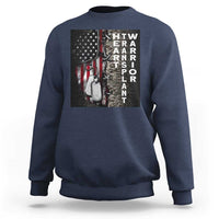 Heart Transplant Warrior Sweatshirt Surgery Survivor American Flag