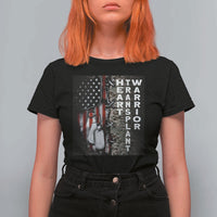 Heart Transplant Warrior T Shirt For Women Surgery Survivor American Flag