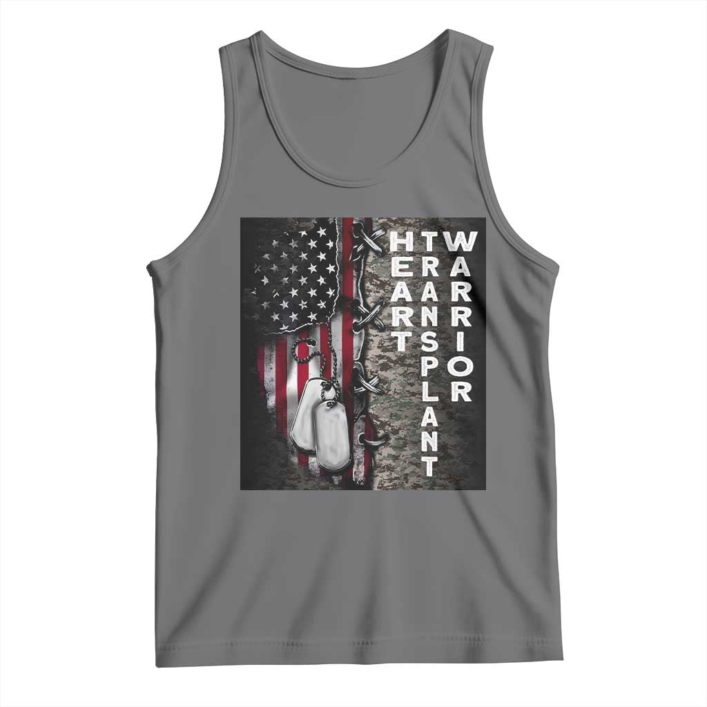 Heart Transplant Warrior Tank Top Surgery Survivor American Flag