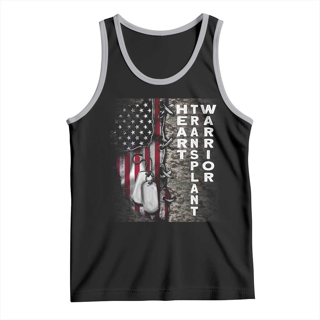 Heart Transplant Warrior Tank Top Surgery Survivor American Flag