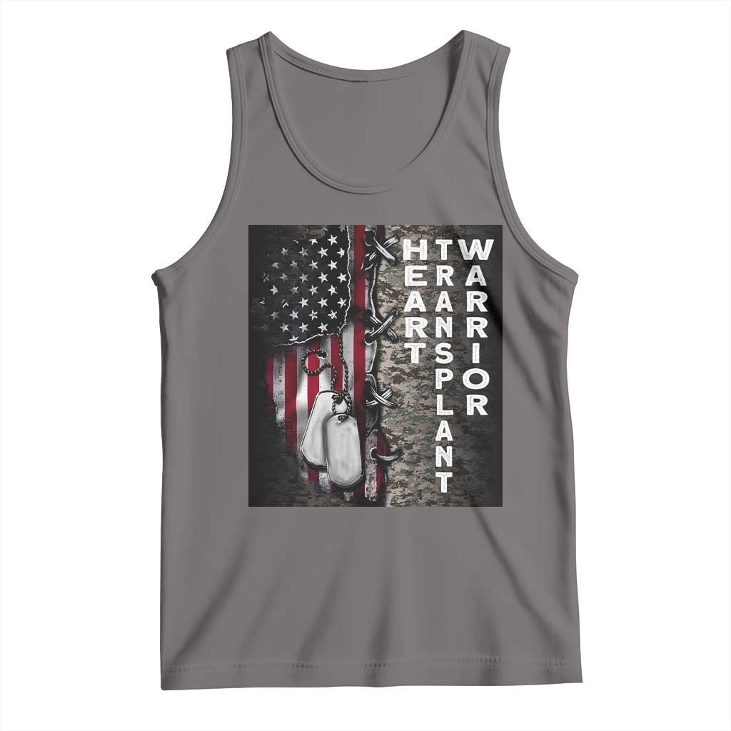 Heart Transplant Warrior Tank Top Surgery Survivor American Flag