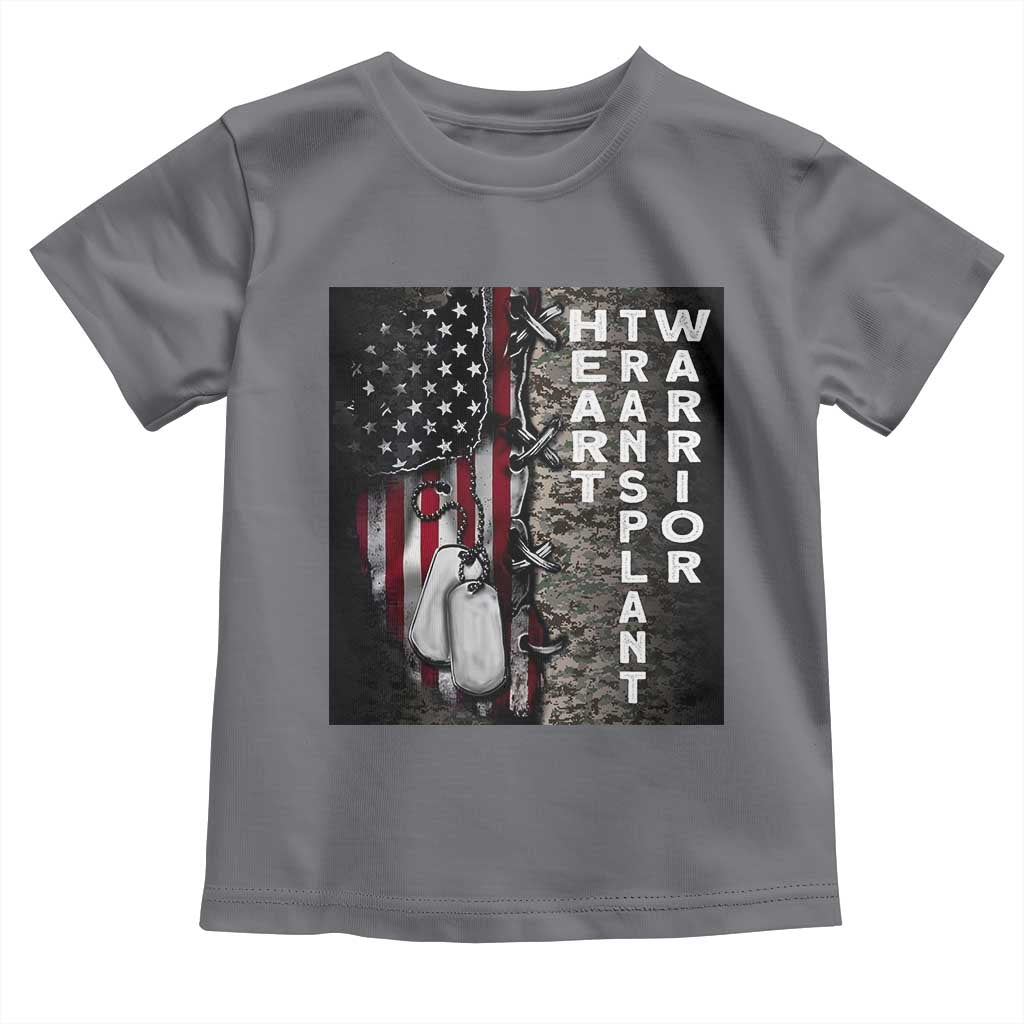 Heart Transplant Warrior Toddler T Shirt Surgery Survivor American Flag