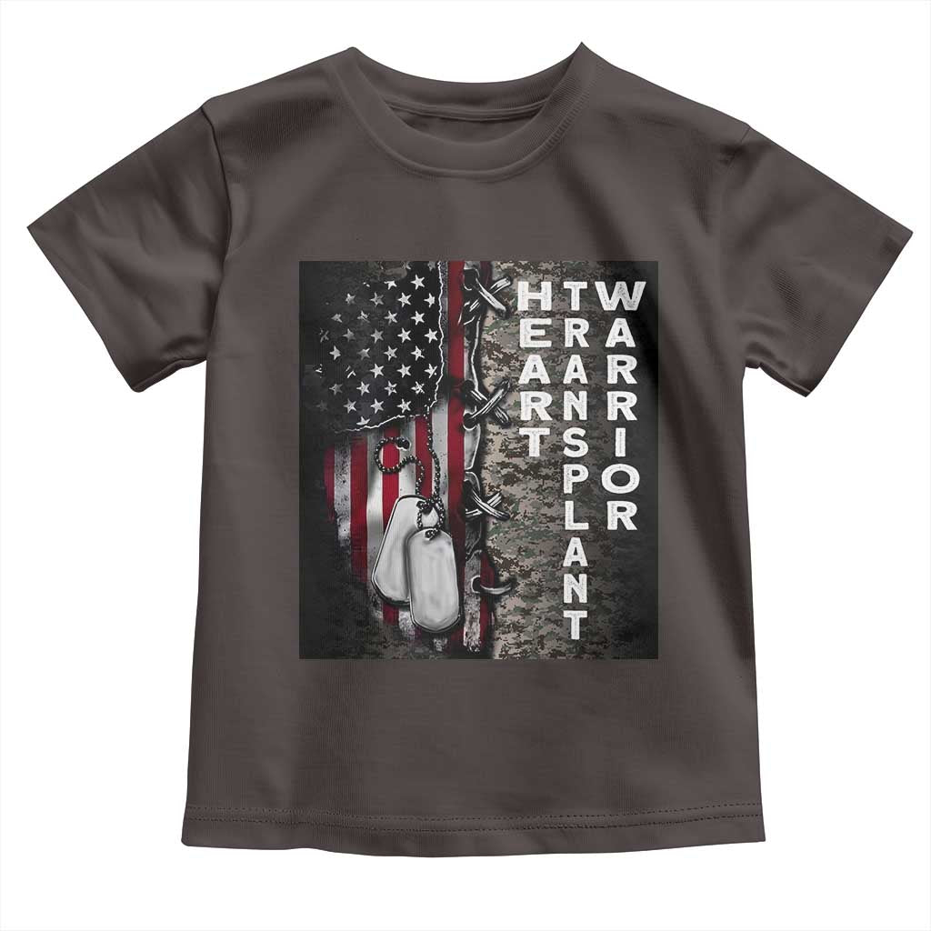 Heart Transplant Warrior Toddler T Shirt Surgery Survivor American Flag