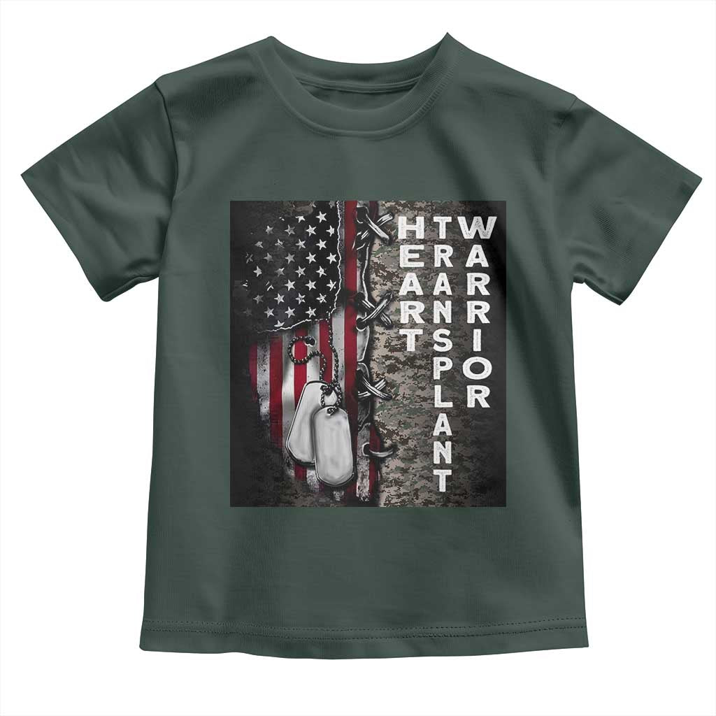 Heart Transplant Warrior Toddler T Shirt Surgery Survivor American Flag