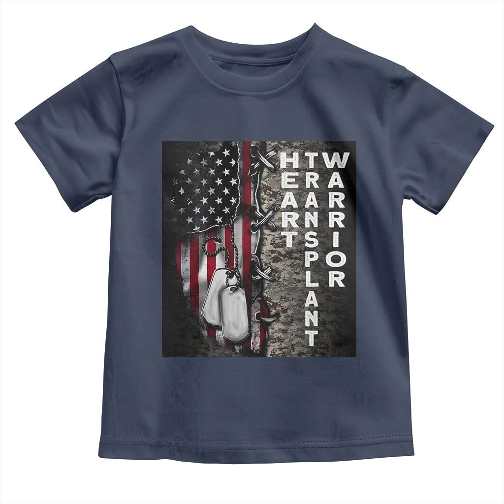 Heart Transplant Warrior Toddler T Shirt Surgery Survivor American Flag