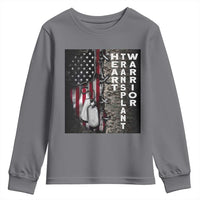 Heart Transplant Warrior Youth Sweatshirt Surgery Survivor American Flag