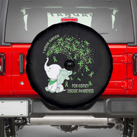I Wear Green For Kidney Disease Awareness Elephant Survivors Spare Tire Cover