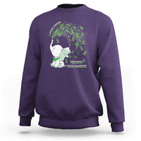 I Wear Green For Kidney Disease Awareness Elephant Survivors Sweatshirt - Wonder Print Shop
