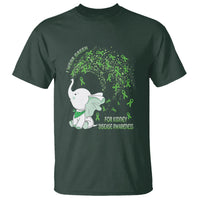 I Wear Green For Kidney Disease Awareness Elephant Survivors T Shirt - Wonder Print Shop