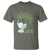 I Wear Green For Kidney Disease Awareness Elephant Survivors T Shirt - Wonder Print Shop