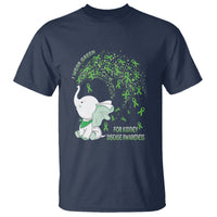 I Wear Green For Kidney Disease Awareness Elephant Survivors T Shirt - Wonder Print Shop