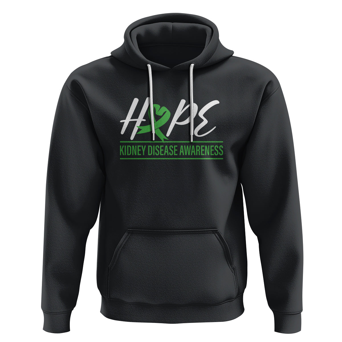 Hope Kidney Disease Awareness Month Green Ribbon Hoodie - Wonder Print Shop